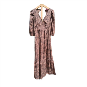 Buddy Love Tawny Black Leopard Print Maxi Dress XS NWT